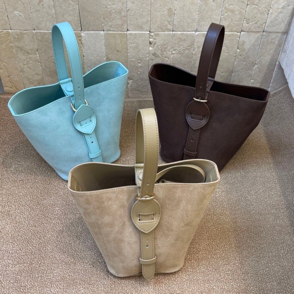 Bucket Bag Suede - Tas Selempang Suede Bernuansa Retro Mewah