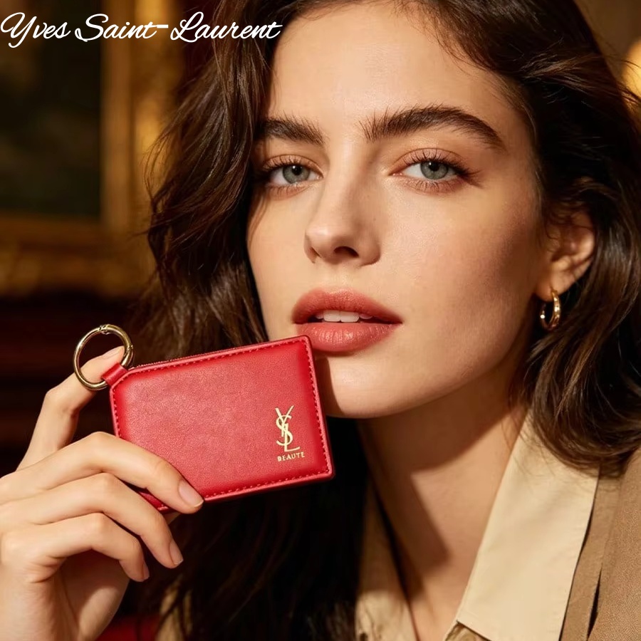 Luxury Bags Leather - Cermin Rias Mini Persegi Kulit Merah
