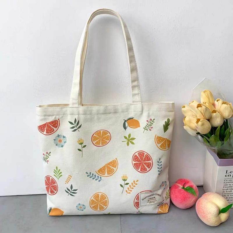 Canvas Tote Designer - Tas Belanja Kartun Musim Panas, Tas