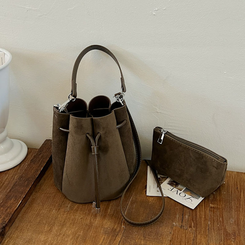 Tas Selempang Bahu Wanita Mode - Bucket Bag Suede ulasan dan harga