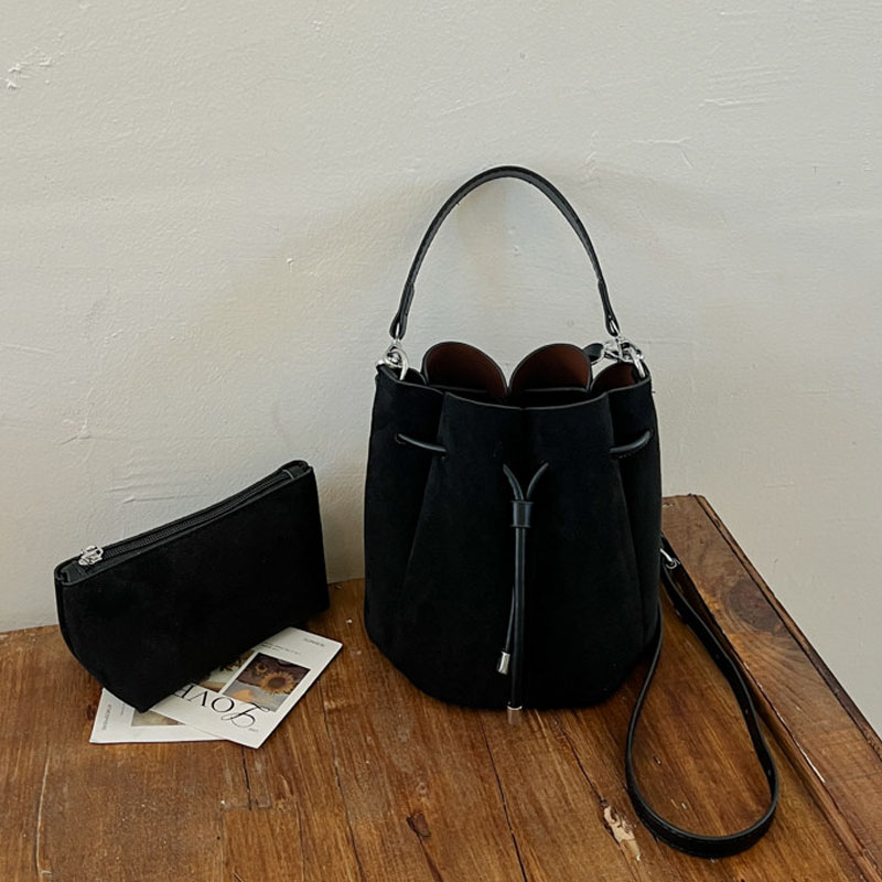 Tas Selempang Bahu Wanita Mode - Bucket Bag Suede ulasan dan harga