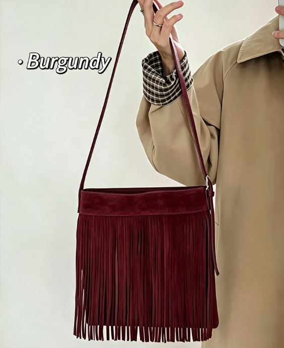 Tas Selempang Vintage Bohemian - Bucket Bag Suede ulasan dan harga
