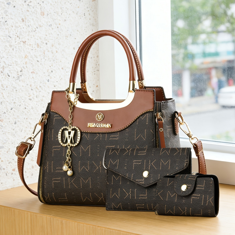 Set 3 tas wanita mewah bermoti - Luxurious Bag ulasan dan harga