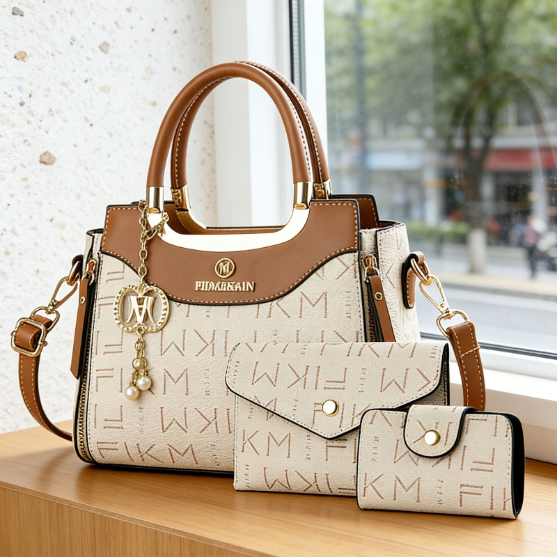 Set 3 tas wanita mewah bermoti - Luxurious Bag ulasan dan harga