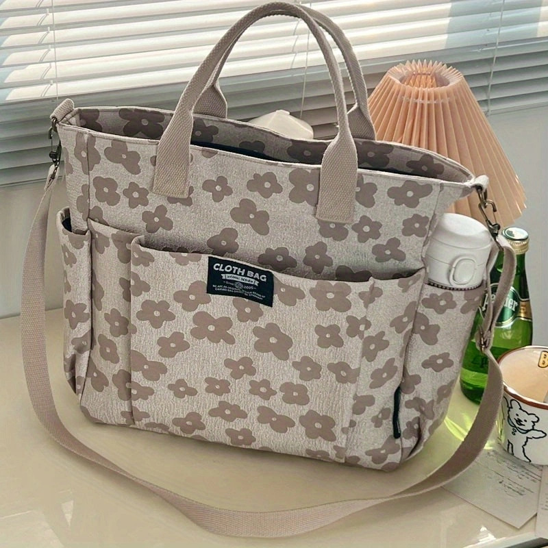 Tas Tote Kanvas Motif Bunga Kl - Canvas Tote Designer ulasan dan harga