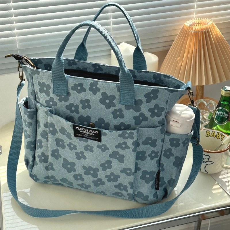 Tas Tote Kanvas Motif Bunga Kl - Canvas Tote Designer ulasan dan harga