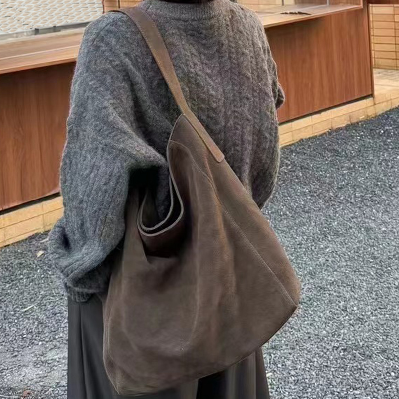 Tas Tote Wanita Kasual Serbagu - Bucket Bag Suede ulasan dan harga