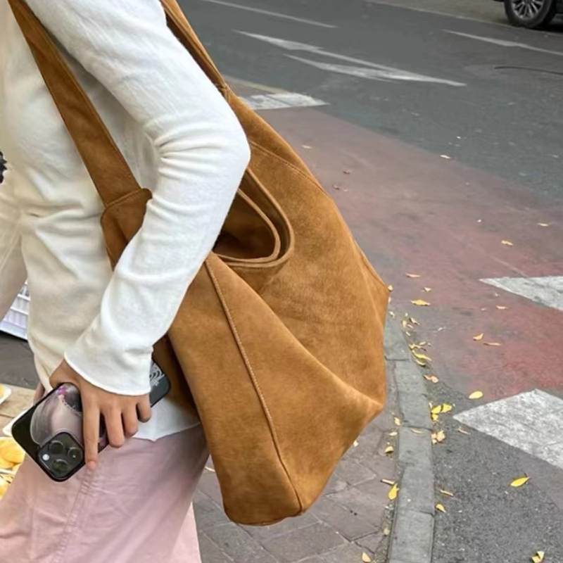 Tas Tote Wanita Kasual Serbagu - Bucket Bag Suede ulasan dan harga