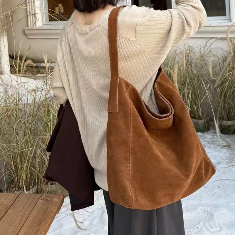 Tas Tote Wanita Kasual Serbagu - Bucket Bag Suede ulasan dan harga