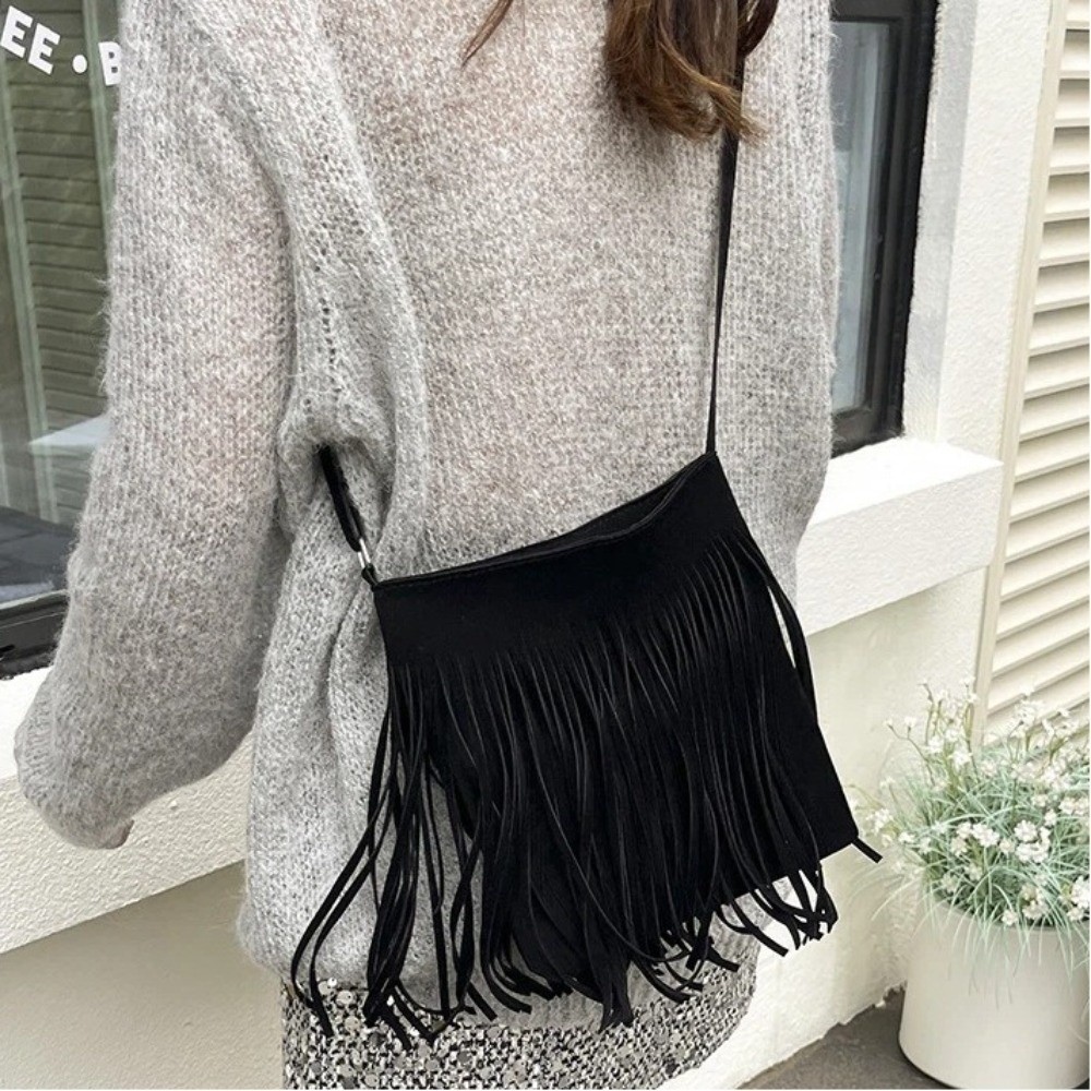 Tas Selempang Pinggiran Suede  - Bucket Bag Suede ulasan dan harga