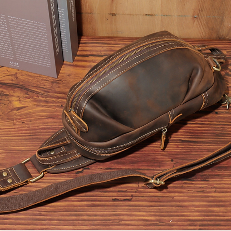 Tas selempang dada pria desain - Luxury Bags Leather ulasan dan harga
